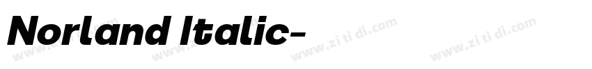 Norland Italic字体转换